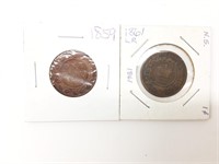 1859 -1861 COIN - ONE CENT CANADIAN