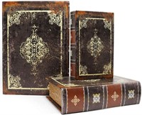 Jolitac Decorative Book Boxes World Map Pattern