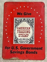 US Gov. Bonds Enamel Painted Two-Sided Sign