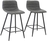 2  Stools 25” Faux Leather Counter Bar Stools