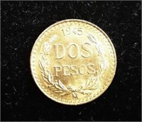 1945 GOLD DOS PESOS
