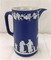 LARGE BLUE WEDGWOOD JUG - GOOD CONDITION