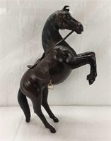LEATHER PRANCING HORSE - 21"