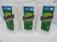 3 Rolls Bounty  Paper Towels 107-2-ply Sheets