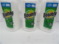 3 Rolls Bounty  Paper Towels 107-2-ply Sheets