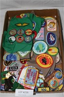 FLAT BOX OF ASSORTED CLOTH PATCHES