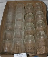 2 SETS OF CLEAR GLASS JUICE GLASSES