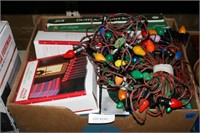BOX FULL OF MOSTLY NEW CHRISTMAS LIGHTS