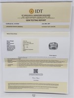 2.84 Cts Green Beryl Cushion Cut IDT Certified