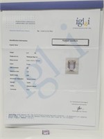 9.37 Cts Amethyst Step Cut IGL&I Certified