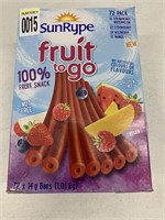 SUNRYPE FRUIT TO GO SNACKS 72 BARS