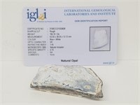 183.16 Cts Rough Opal Gemstone. IGL&I certified