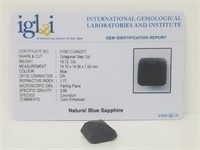 19.72 Cts Blue Sapphire. IGL&I Cert