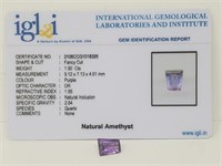 1.90 Cts Natural Amethyst. IGL&I cert