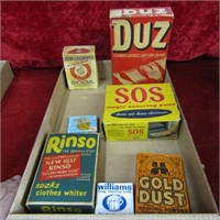 Arm & Hammer, DUZ, Gold dust, Rinso boxes.