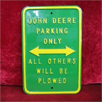 John Deere Tractor Metal sign. Embossed.