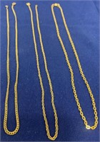 898 - LOT OF 3 CHAIN NECKLACES