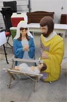 Outdoor Lighted Holy Family Set