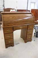 Pressed Wood Roll Top Desk