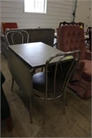 Retro Drop Leaf Table and Two Chairs