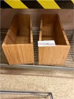 Two Bamboo Rectangular Boxes