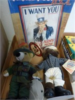 PAIR OF SMALL MILITARY BEARS