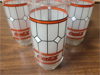 COLLECTORS BAR PATTERN COKE GLASSES