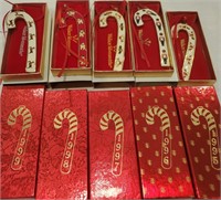 819 - 5 WALLACE CANDY CANE ORNAMENTS