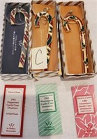 819 - LOT OF 3 WALLACE CANDY CANE ORNAMENTS