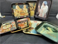 7 Coca Cola tin Trays