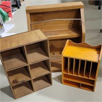 3 Small Wood Shelves