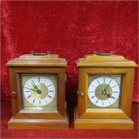 (2) Vintage mantle clocks. Battery operated.