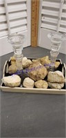 Geodes and candle sticks