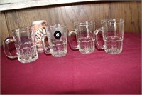 LOT OF FOUR GLASS MUGS