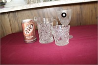 MIXED LOT OF CUT GLASS PITCHER/BOWL/STEMWARE