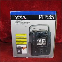 NIB Yorx PT1545 Portable TV/radio/cassette
