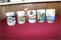 LOT OF FIVE OREINTAL THEMED COFFEE MUGS