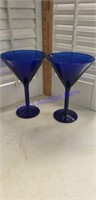 Cobalt blue martini glasses