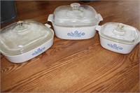 LOT OF CORNING WARE CASSEROLE DISHES