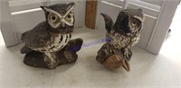 Homco owl figurines