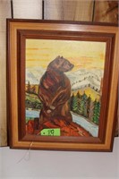 GRIZZLY BEAR OIL PAINTING