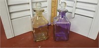 Multicolored decor bottles