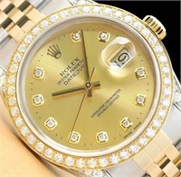 Rolex Men Datejust Diamond Watch 1.60 Cts