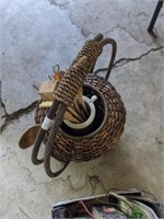 Basket of kitchen items with marble holder