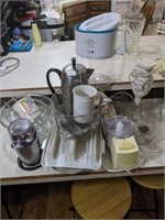 Iced tea pot, hand blender, more