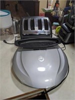 T-fal 4 slice toaster and George Foreman grill