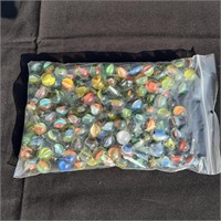 Bag Full of Vintage Glass Marbles