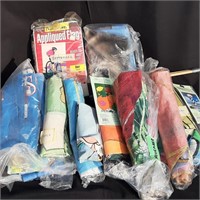 Lot of 15+ Large Decorative Flags