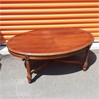 Wood Oval Coffee Table for Refinishing