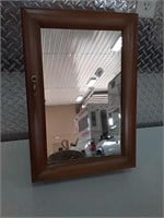 Wooden medicine cabinet w/mirror